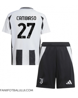 Juventus Andrea Cambiaso #27 Echipament de Fotbal Replică 2024-25 Copii Acasa (+ Șorturi)